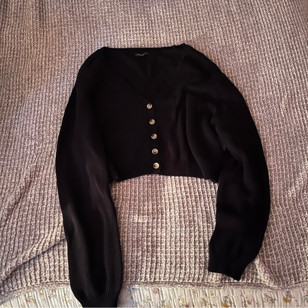 Cropped Black Sweater